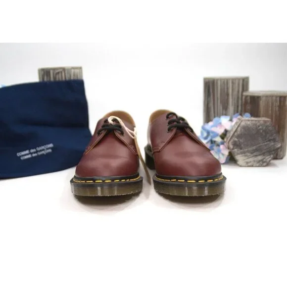 Dr. Martens Comme Des Garcons Cherry Lux Nappa Leather Oxford Shoes Size 9 NIB - Picture 7 of 9